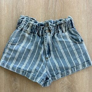 PacSun Striped Denim Shorts